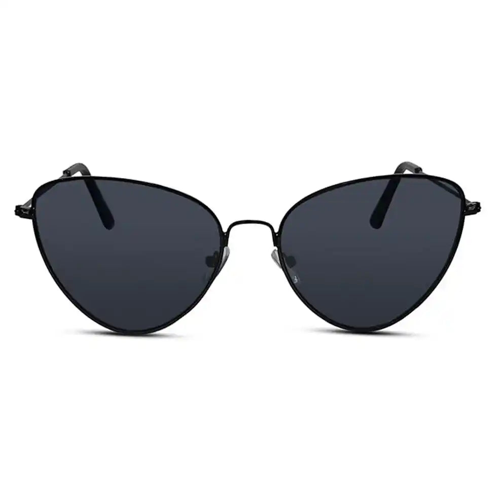 Sleek Golden Metal Pink Tint  Cat eye Sunglasses