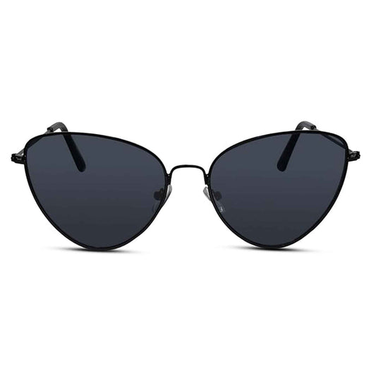 Vintage | Metal Black Cateye Sunglasses For Women LKS3493-BLK