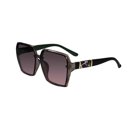 Brown Oversized Square Sunglasses For Women