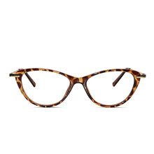 Brown Animal Print  With Golden Cat eye Eyeglasses