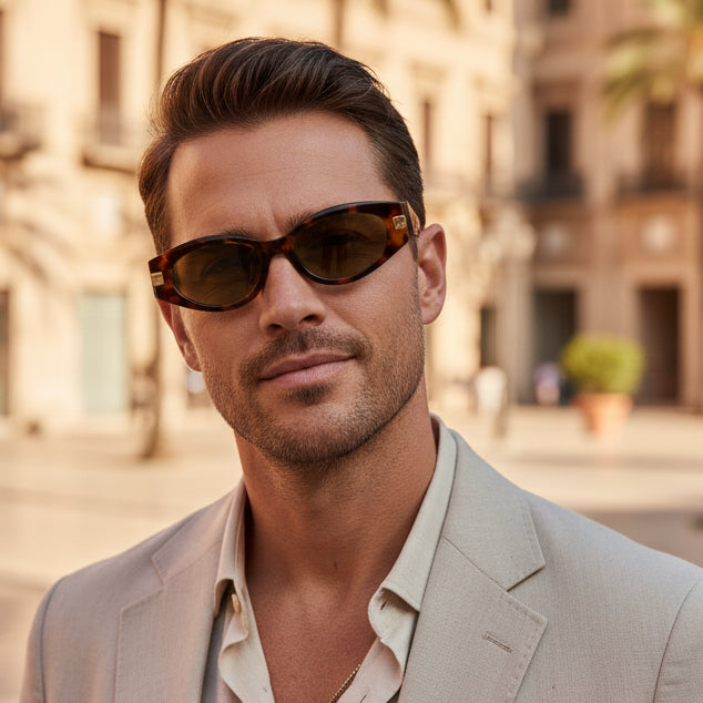 Brown Cateye Sunglasses for Women & Men ELS2026S022-BRN