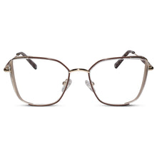 Brown Designer Cateye Rimless Eyeglasses For Women