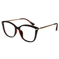 Brown Golden Cat eye Eyeglasses for Women LKE2036-BRN