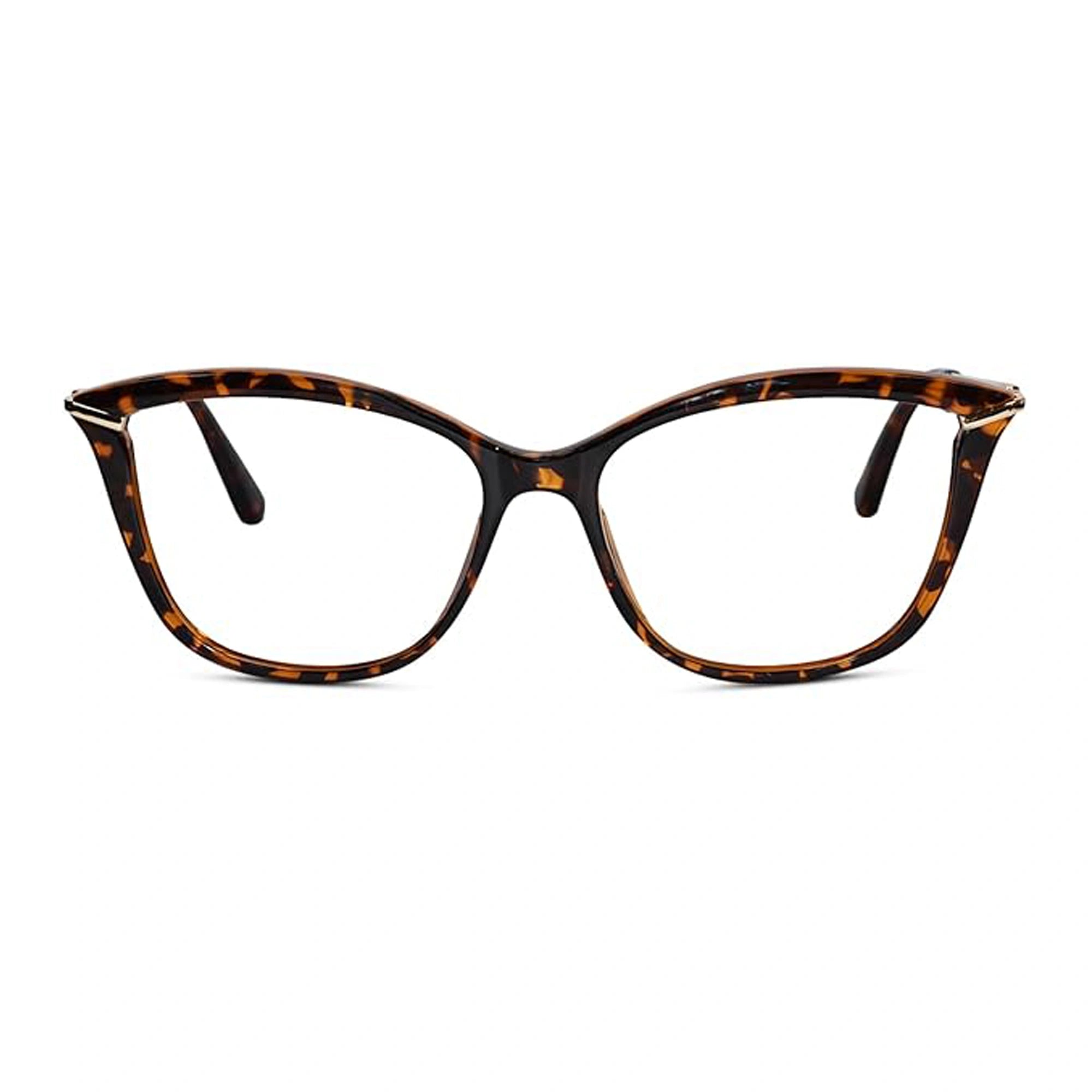 Brown Golden Cat eye Eyeglasses for Women LKE2036-BRN