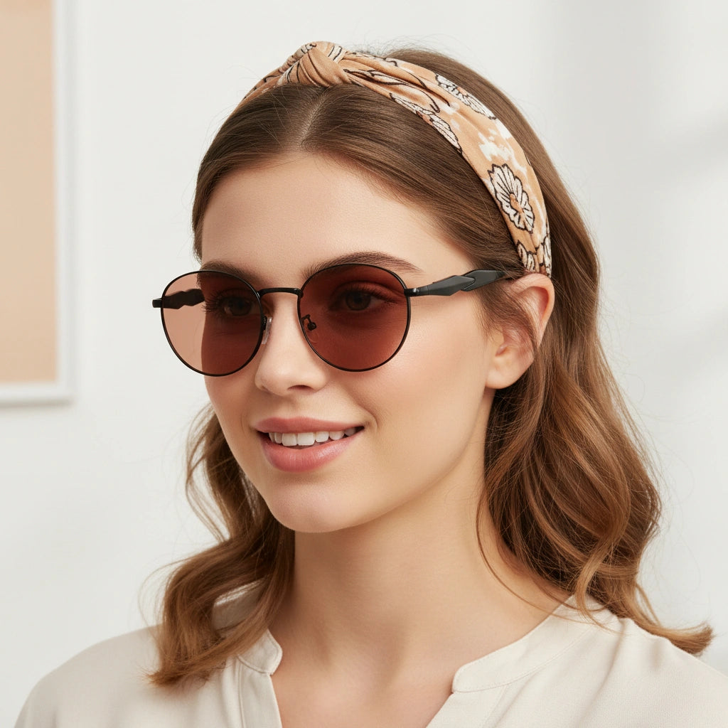 Brown Sunglasses For Women and Men LKS8008-ORNG-BLK