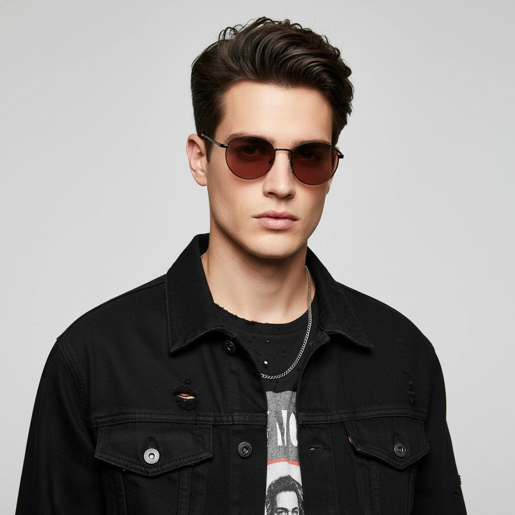 Brown Sunglasses For Women and Men LKS8008-ORNG-BLK