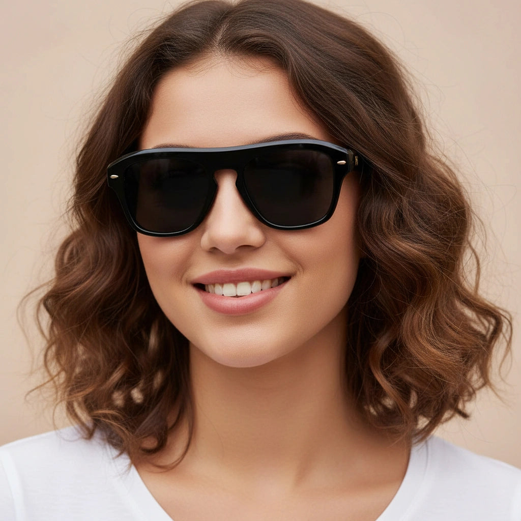 Candy |Black Rectangular Sunglasses For Men & Women ELS3645-BLK