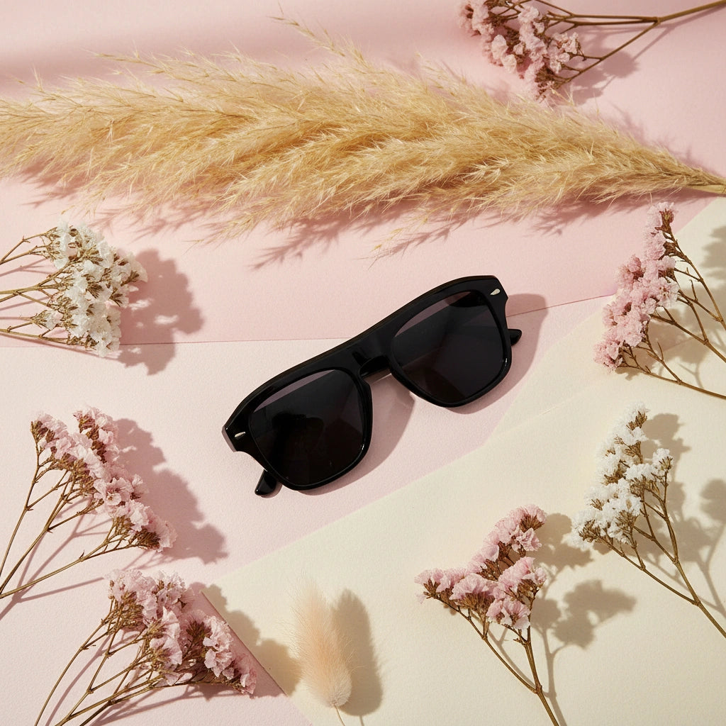 Candy |Black Rectangular Sunglasses For Men & Women ELS3645-BLK