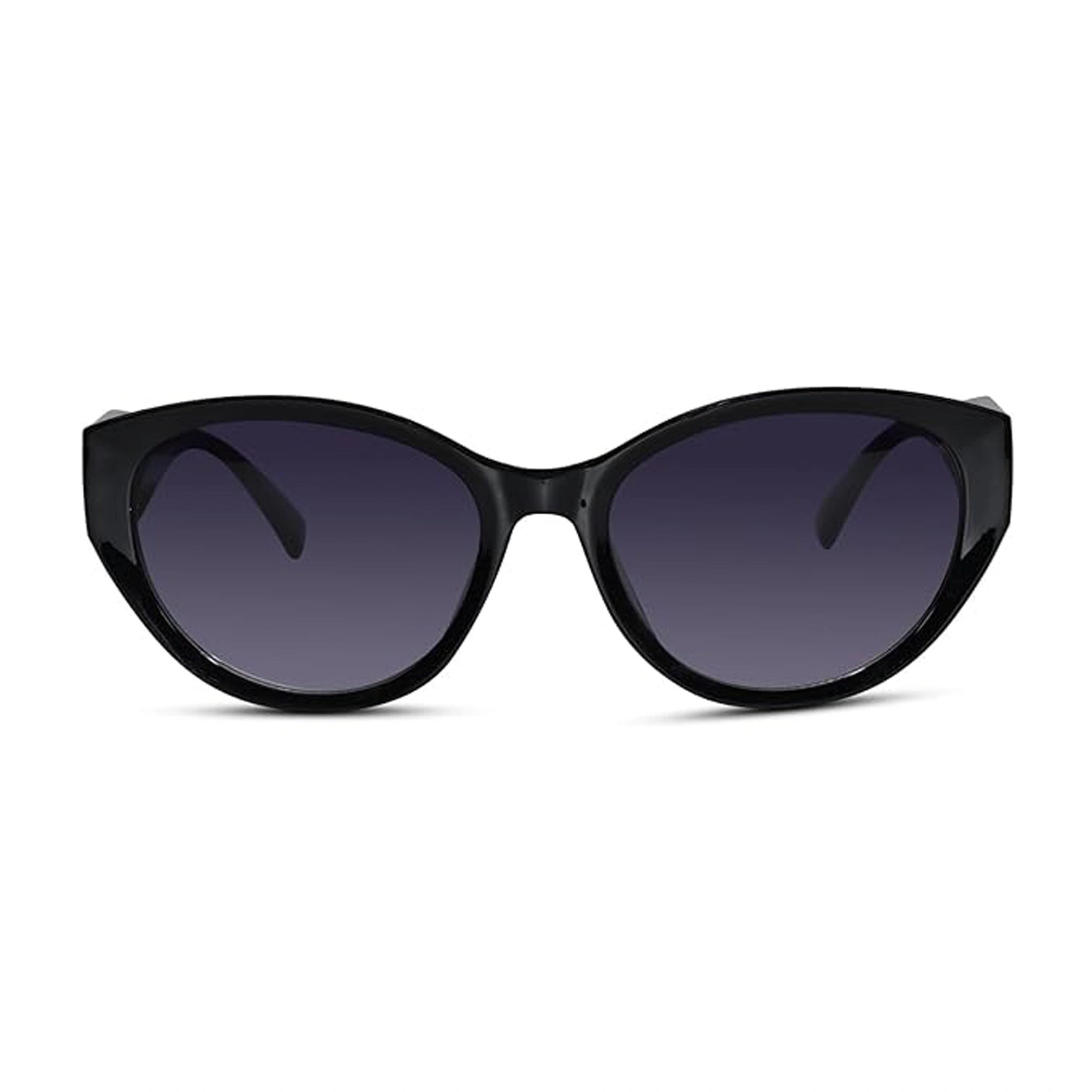 Candy|Crystal Black Stylish Cateye Sunglasses For Women LKS9111-BLK