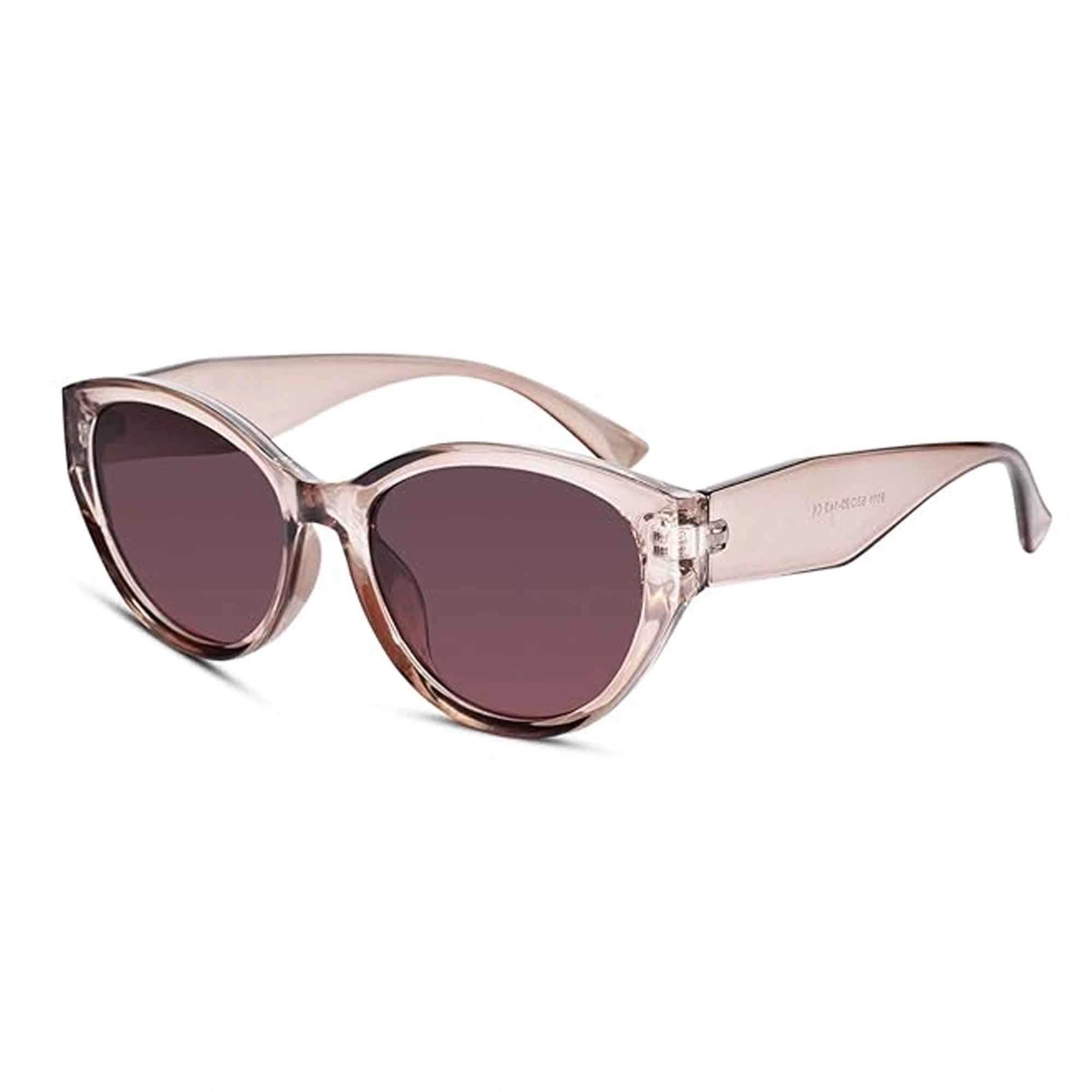 Candy|Crystal Brown Stylish Cateye Sunglasses For Women LKS9111-BRN
