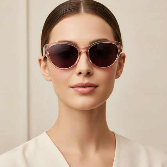 Candy|Crystal Brown Stylish Cateye Sunglasses For Women LKS9111-BRN