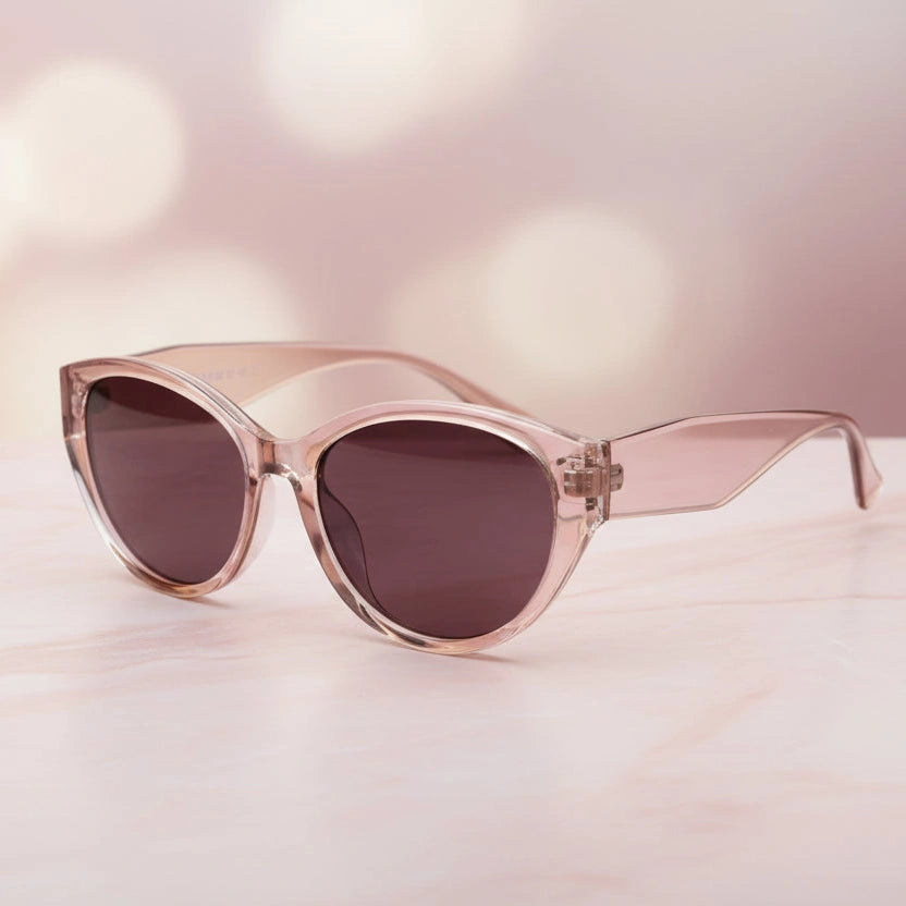 Candy|Crystal Brown Stylish Cateye Sunglasses For Women LKS9111-BRN