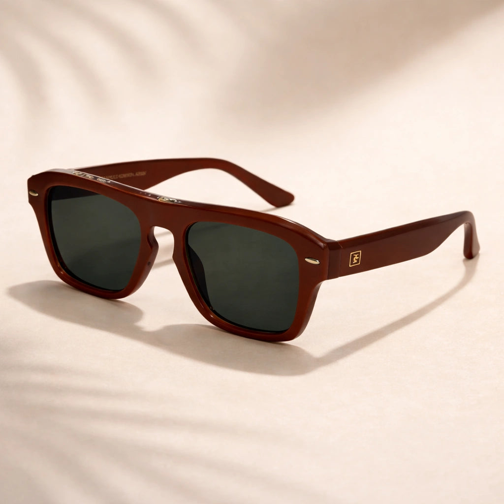 Candy | Red Rectangular Sunglasses For Men & Women ELS3645-Red