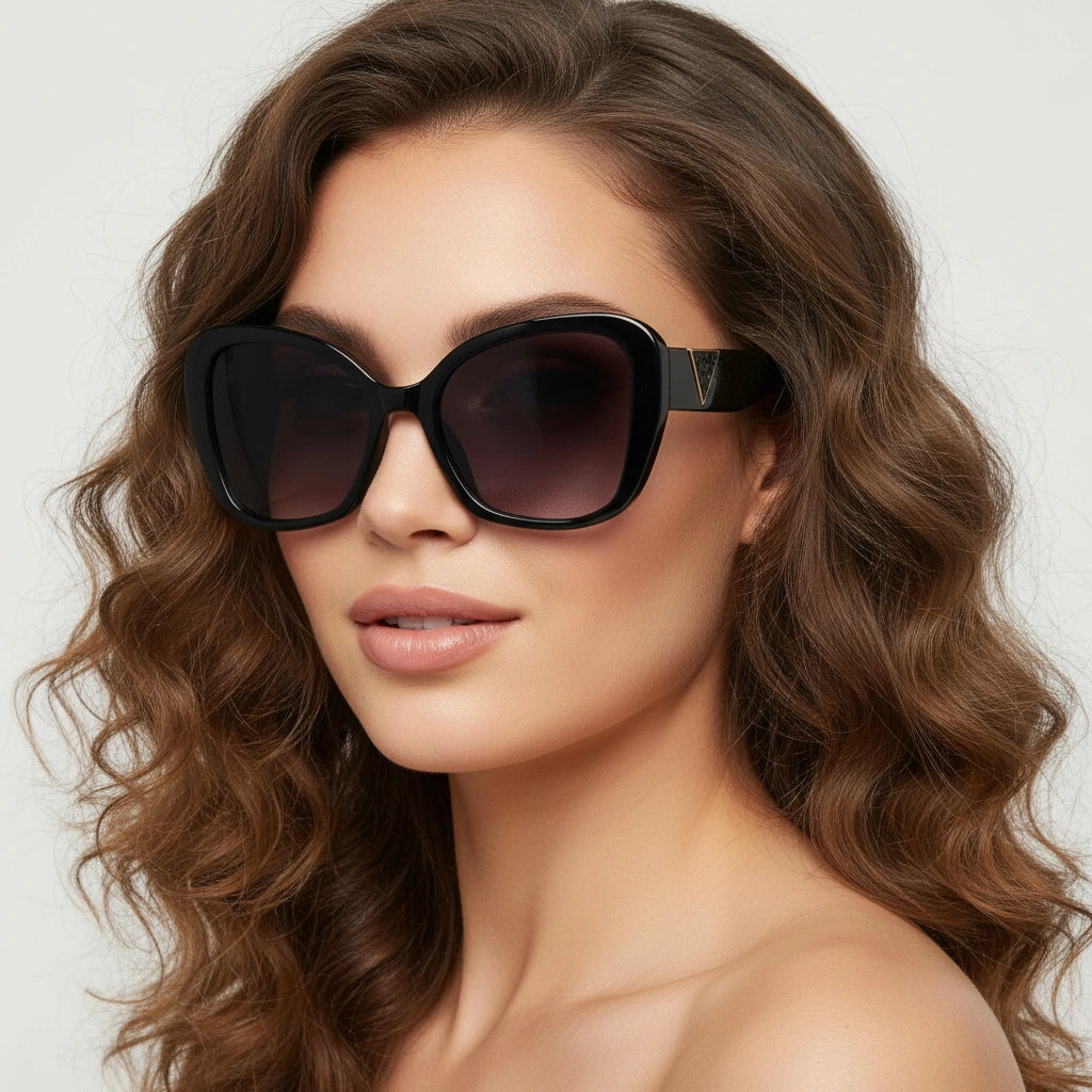 Candy | Stylish Black Cateye Sunglasses For Women LKS53049-BLK