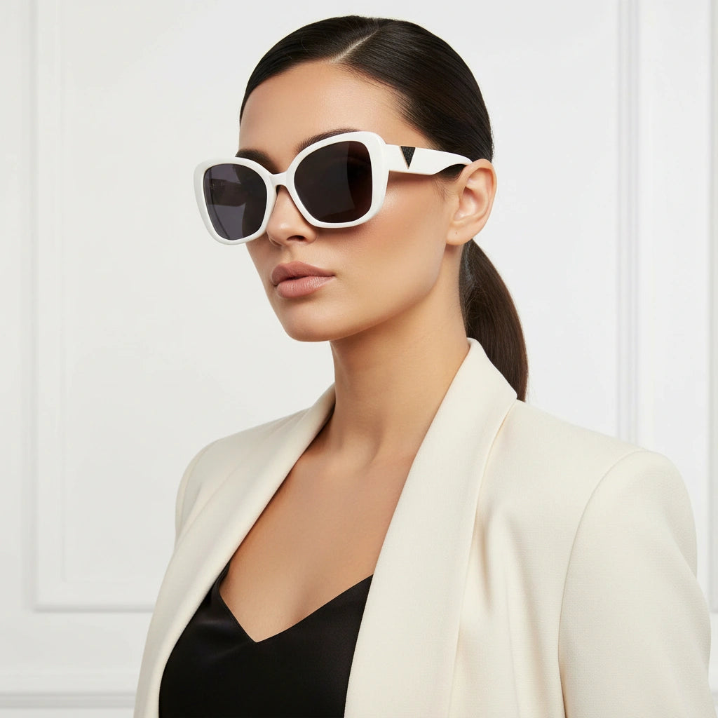 Candy | Stylish White Cateye Sunglasses For Women LKS53049-WHT