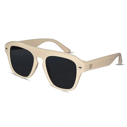 Candy |White Rectangular Sunglasses For Men & Women ELS3645-White