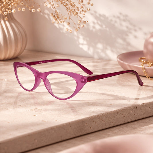 Cat eye Shape Reading Glasses for Women LKHE015-PNK