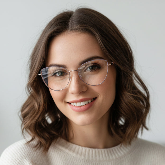 Cateye Shape Computer Glasses & Eye Protection For Women ELE10060-PRUL