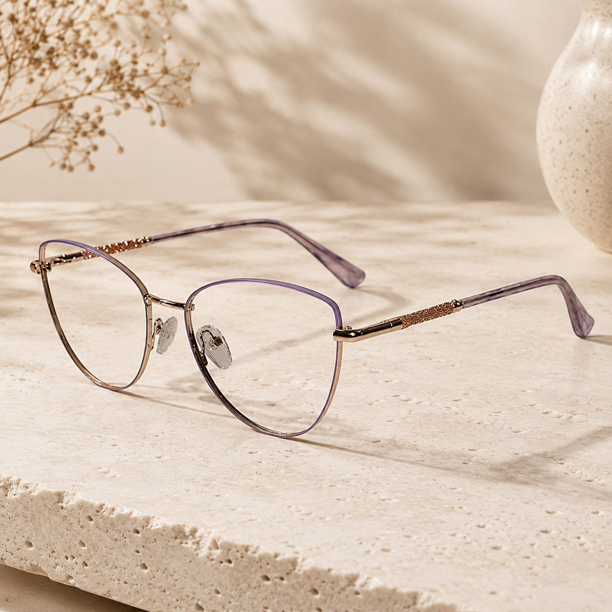 Cateye Shape Computer Glasses & Eye Protection For Women ELE10060-PRUL