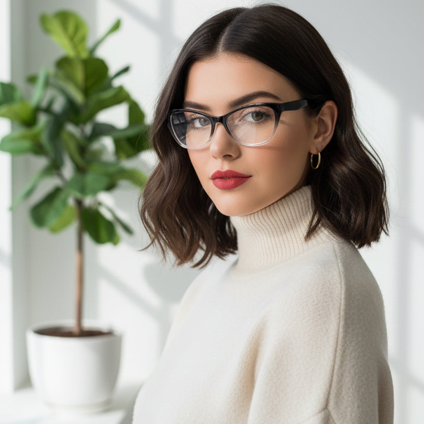 Cateye Women Reading Glasses LKRUR162-BLK