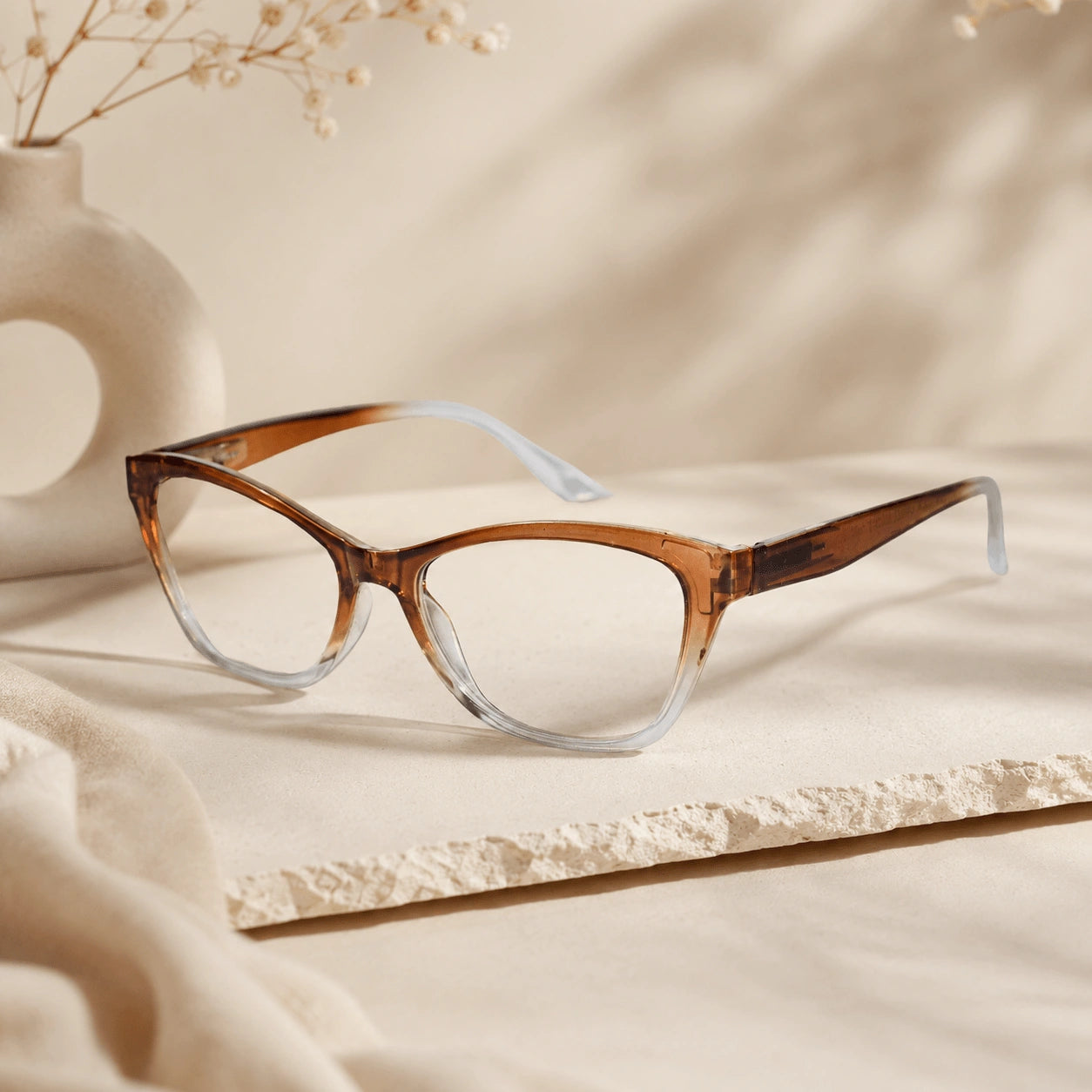 Cateye Women Reading Glasses LKRUR162-BRN