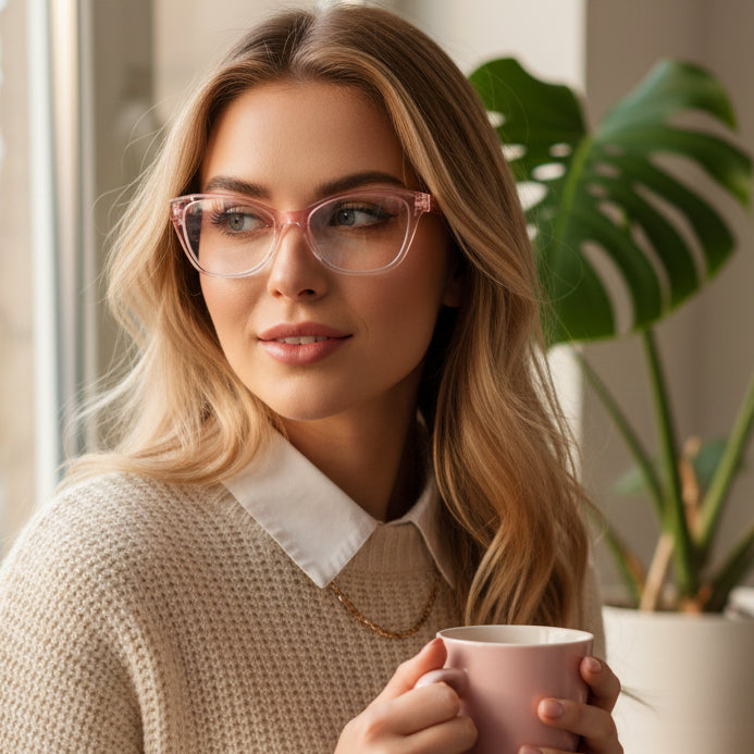 Cateye Women Reading Glasses LKRUR162-PINK