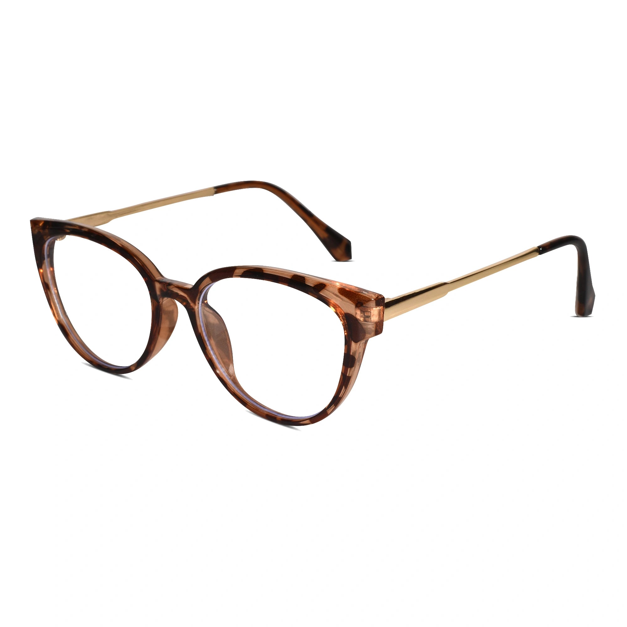 Cateye animal eyeglasses for women LKE2930-DA-BRN