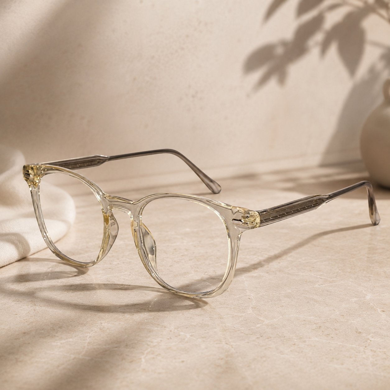 Changing Transparent Wayfarer Eyeglasses For Women LKE52613-TRANS