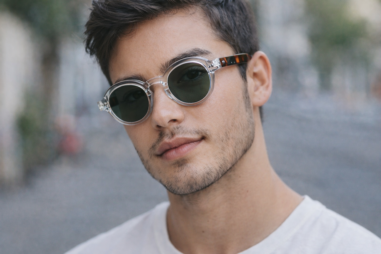 Bold Round Transparent sunglasses For Men and Women