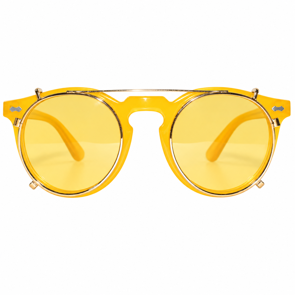 New Arrival Yellow Clip On Glasses