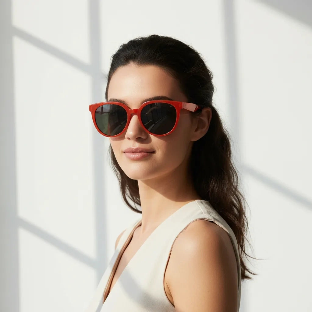 Classic Cat eye Red Sunglasses For Women ELS1005-RED