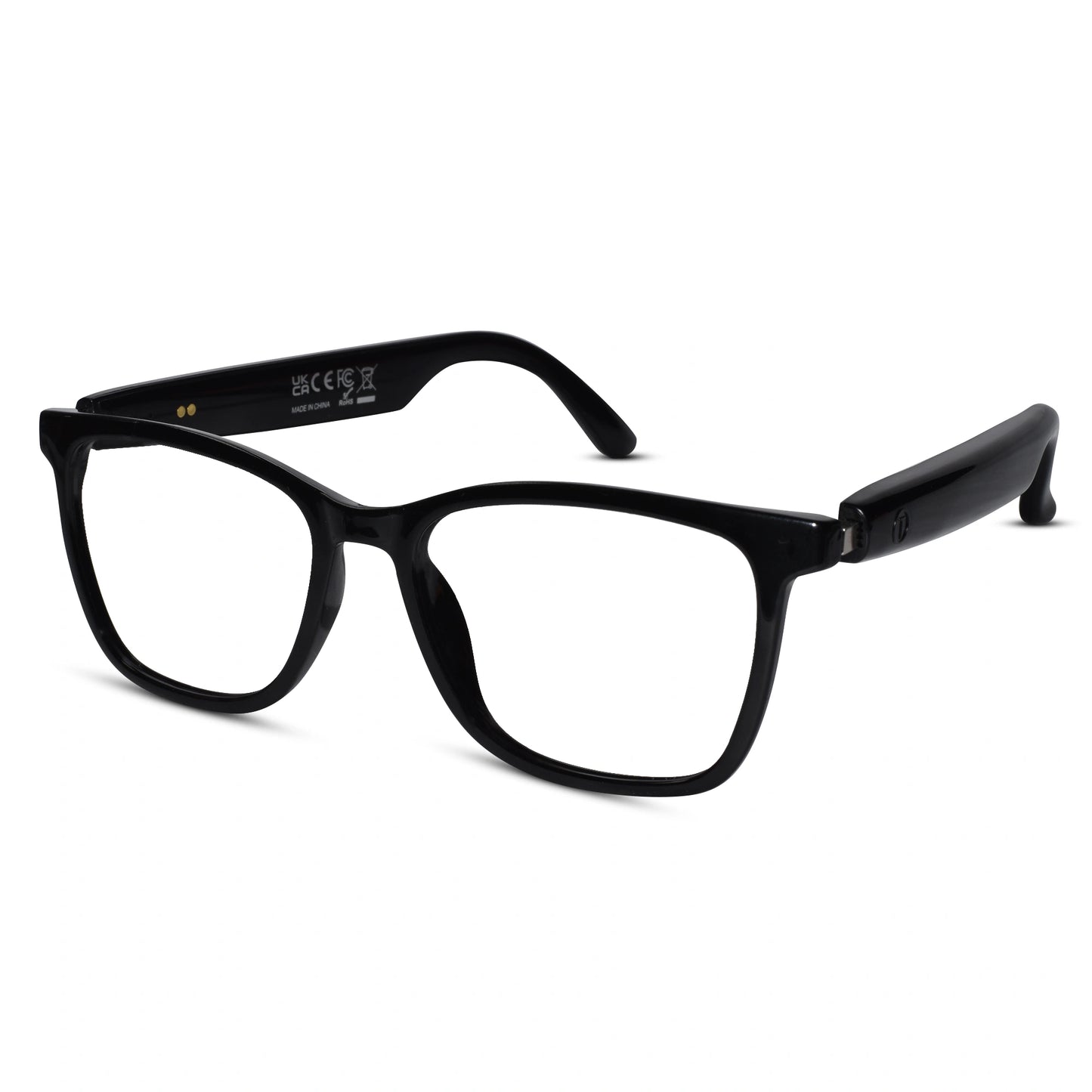 Frame Smart Blue Cut Polarised designer eyeglasses offer clear vision and Bluetooth 5.3 features. Perfect for everyday wear and reducing eye strain.