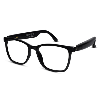Frame Smart Blue Cut Polarised designer eyeglasses offer clear vision and Bluetooth 5.3 features. Perfect for everyday wear and reducing eye strain.