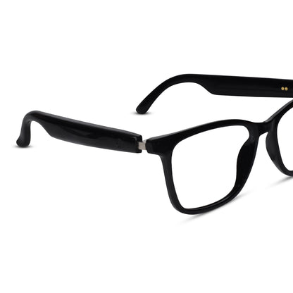 Ai Smart Clip on Bluetooth  5.3 - Music- Calling | Black Smart Blue Cut Polarised Eyeglasses For Men & Women