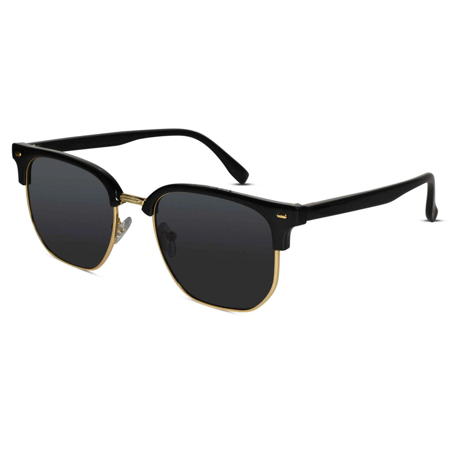 Clubmaster | Black Golden Sunglasses For Women & Men