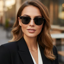 Clubmaster | Black Golden Sunglasses For Women & Men