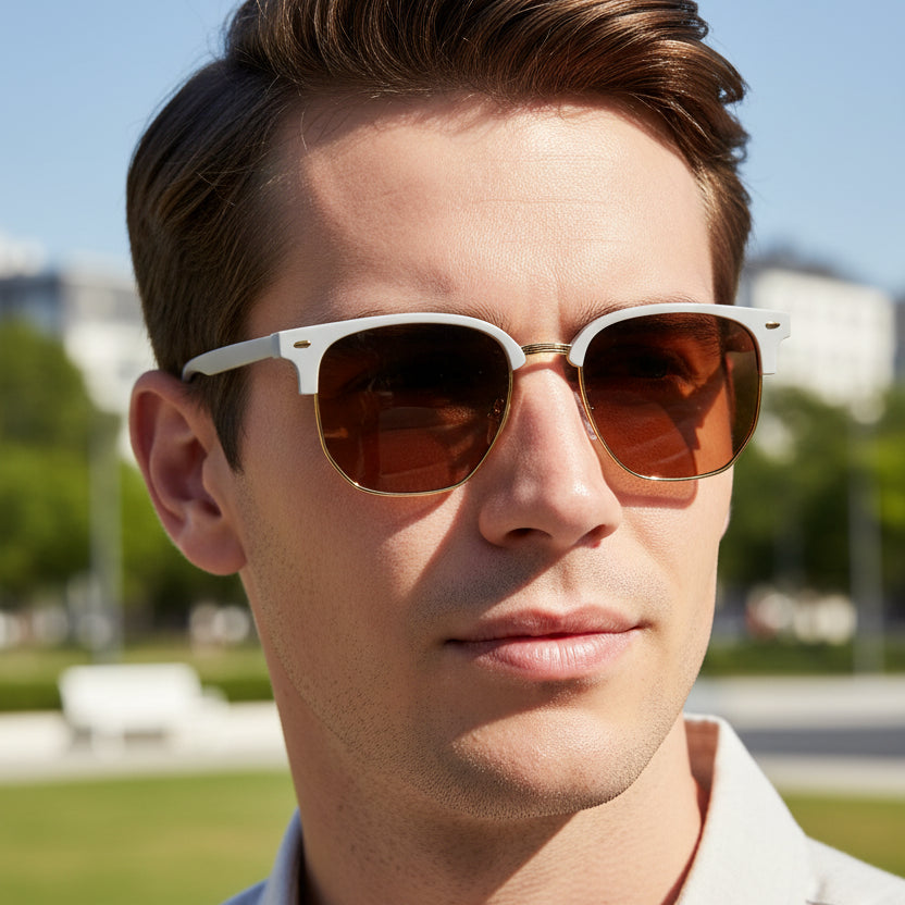 Grey Clubmaster Sunglasses For Women & Men LKS23017-GRY