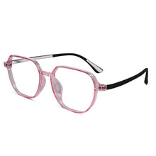 Crystal Pink Hexagonal Eyeglasses For Women