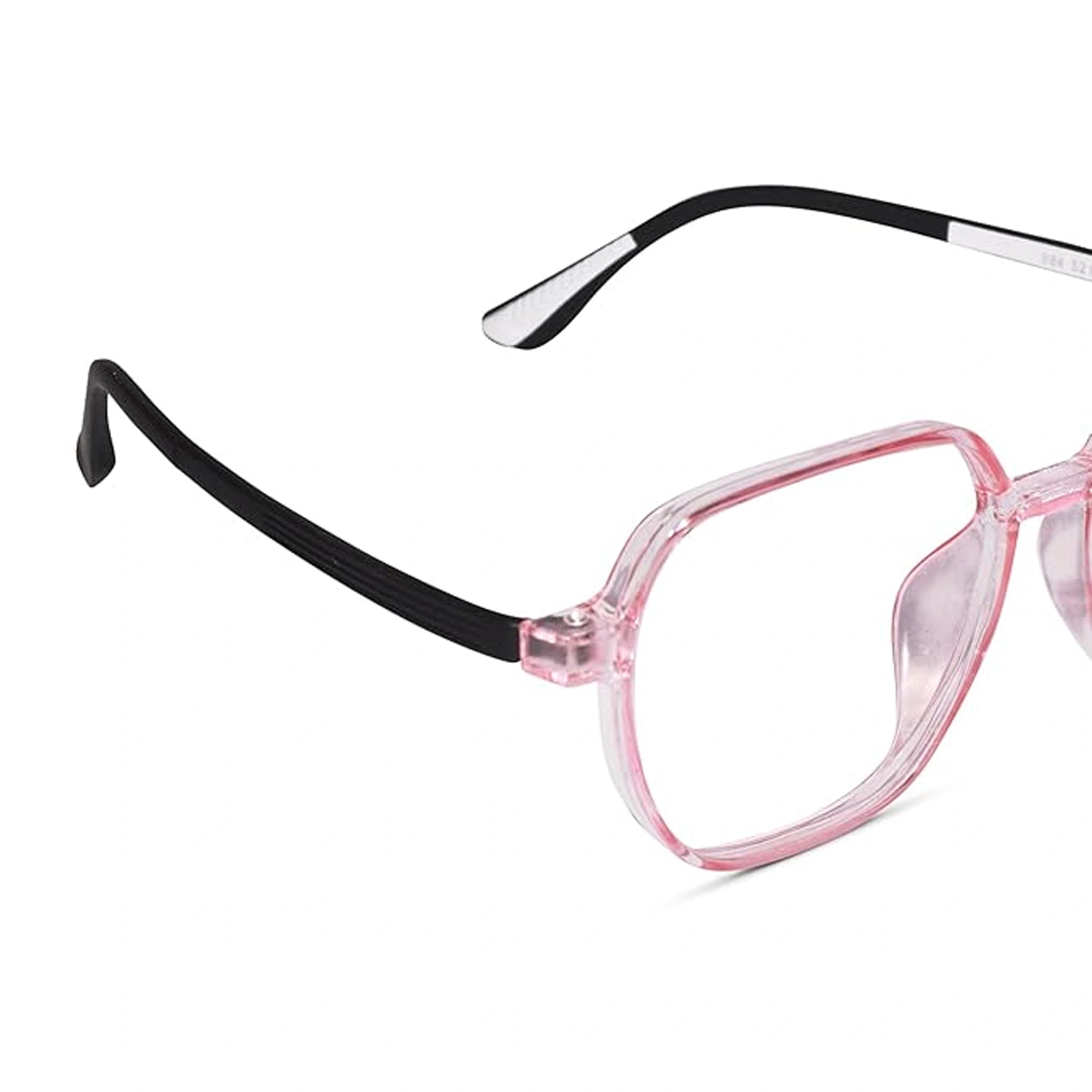 Crystal Pink Hexagonal Eyeglasses & Computer Glasses LKE143-PNK