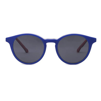 Crystal Purple Full Rim Round Clip On Eyeglasses