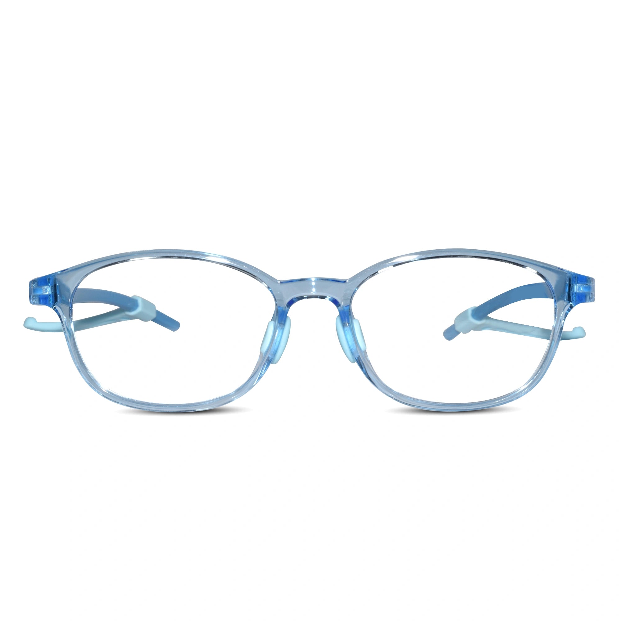 Crystal Blue Rectangular Full Rim Anti Grip Eyeglasses for 5-8 Yrs LKEK3121-BLU