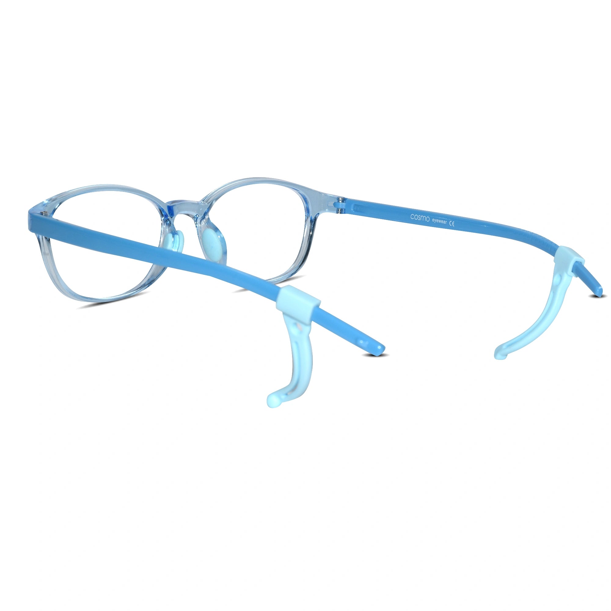 Crystal Blue Rectangular Full Rim Anti Grip Eyeglasses for 5-8 Yrs LKEK3121-BLU