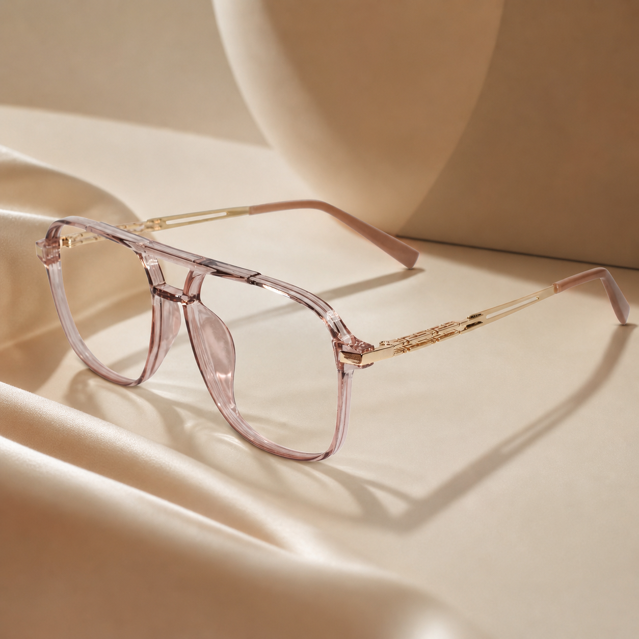 Crystal Brown Marshal Full Rim Eyeglasses Men & Women LKE192-PINK