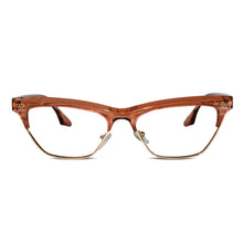 Crystal Brown with Golden Cateye Eyeglasses For Women