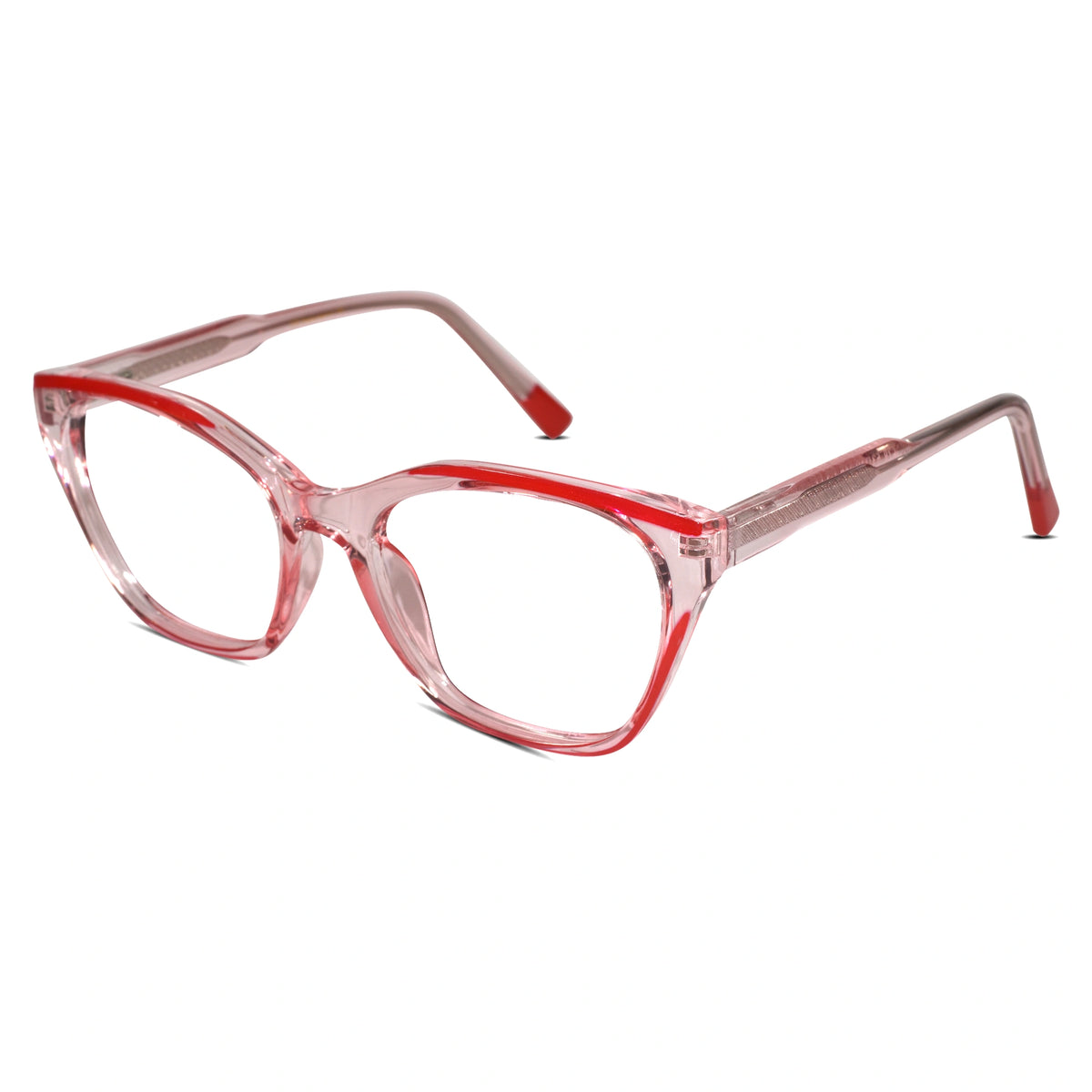 Crystal Dual Tone Cateye Eyeglasses For Women