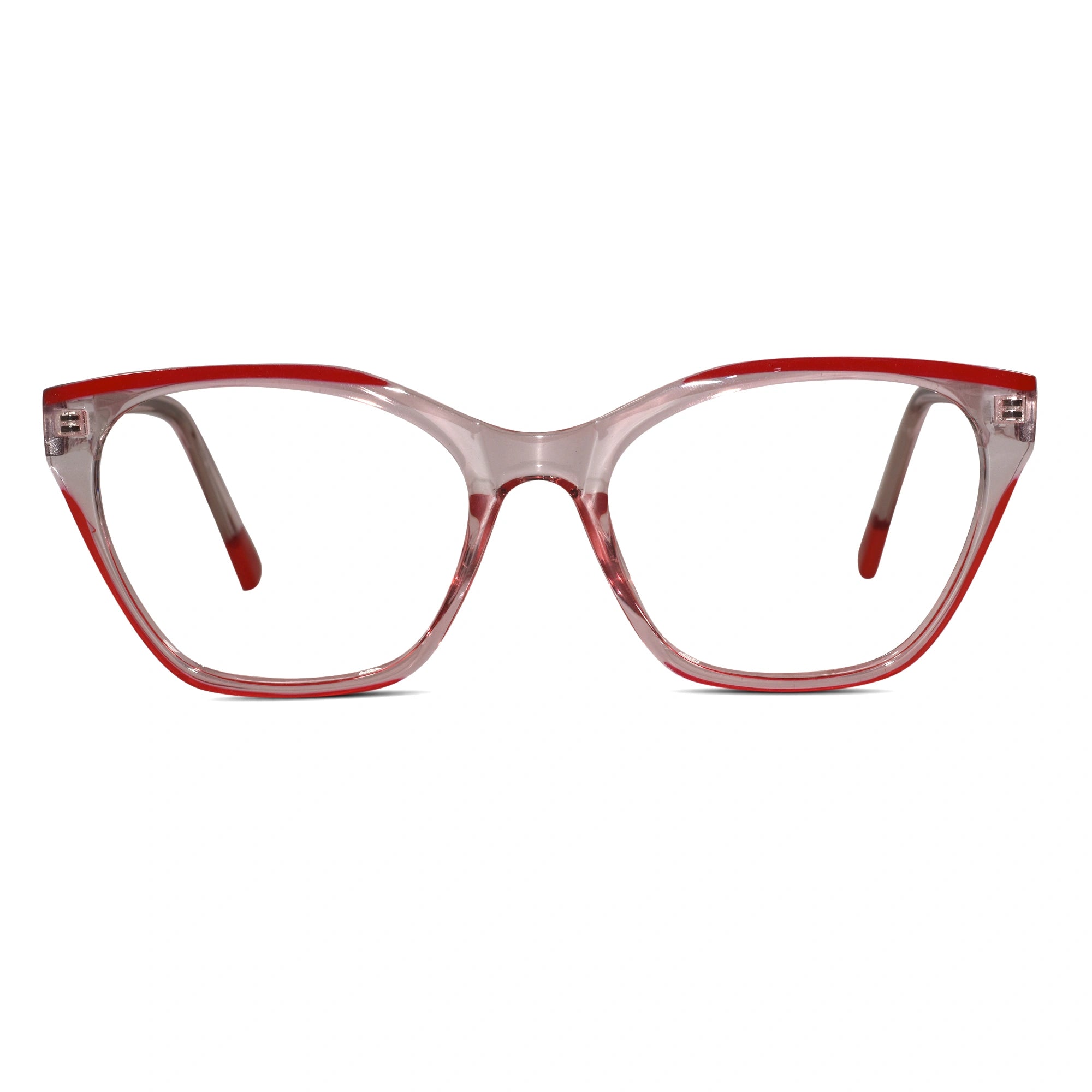 Crystal Dual Tone Cateye Eyeglasses For Women ELE2578-PNK