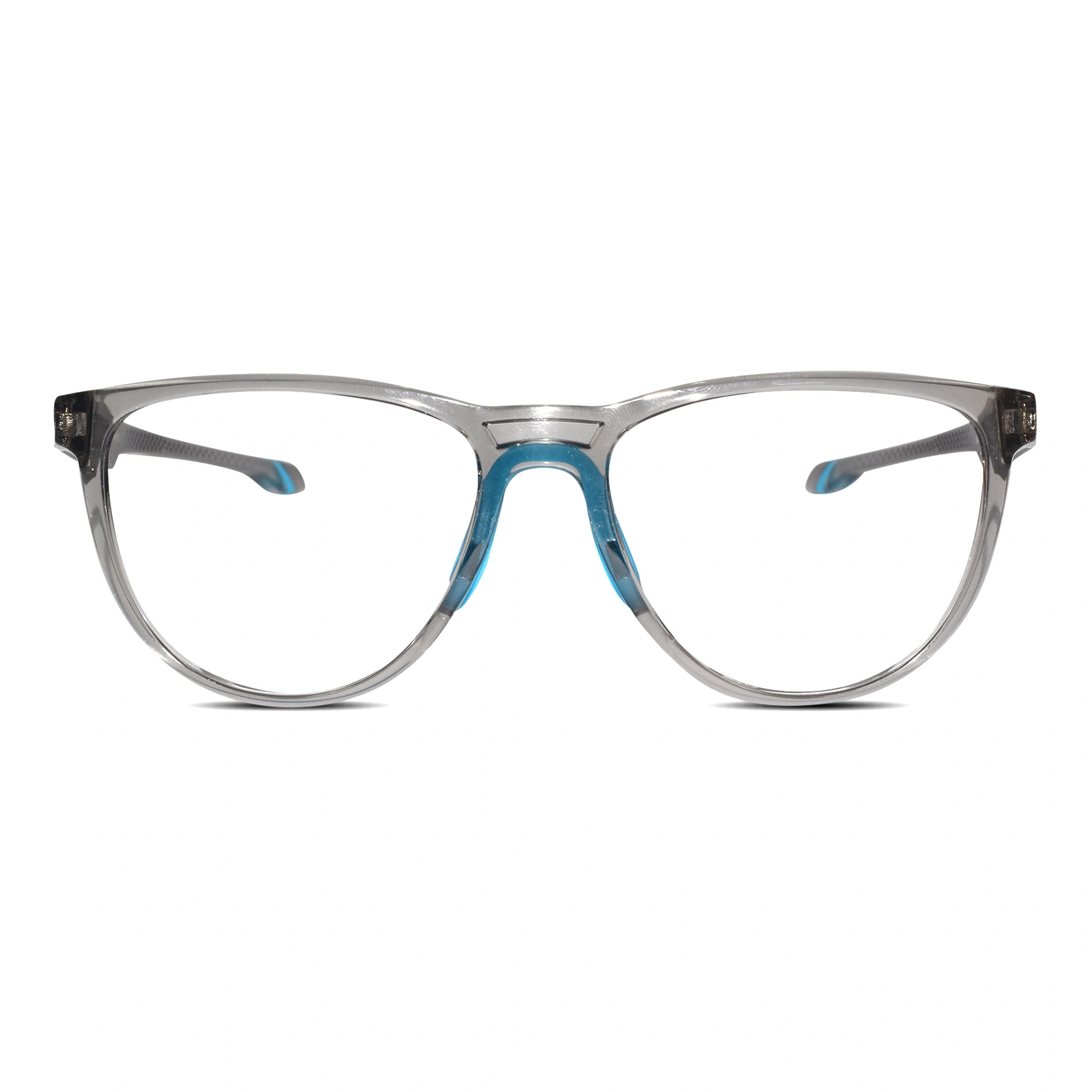 Crystal Grey With Anti Grip Blue Sports Eyeglasses ELE9907-GRY