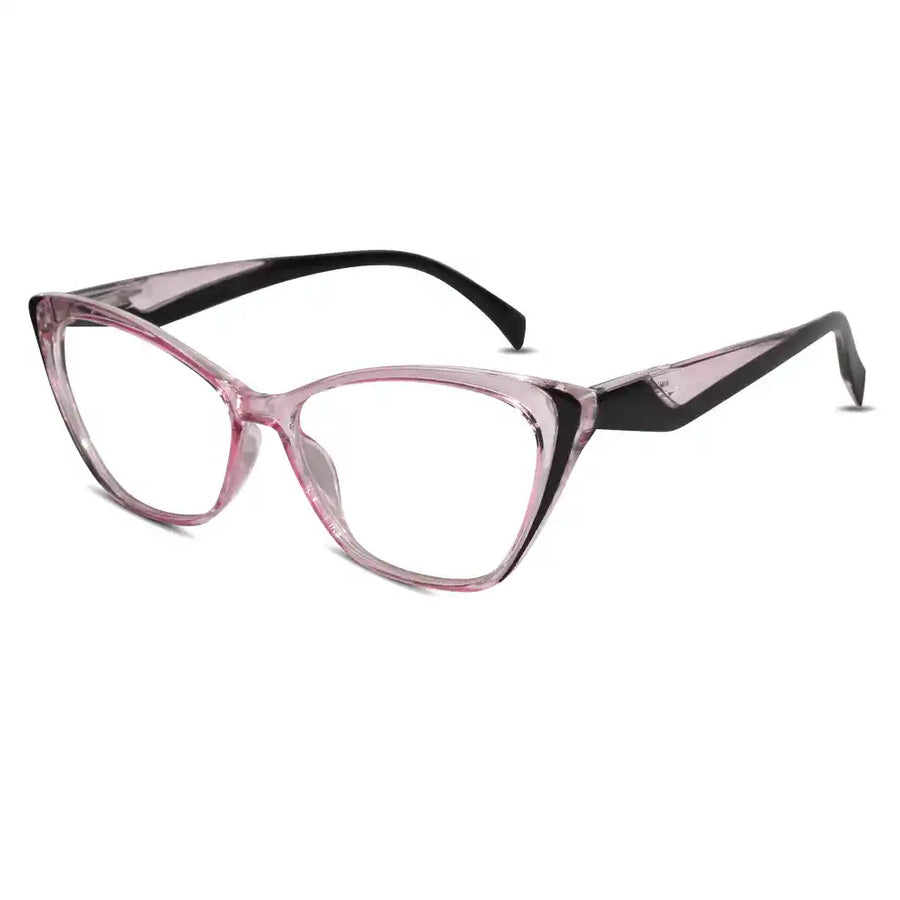 Crystal Pink Cat Eye Reading Glasses For Women