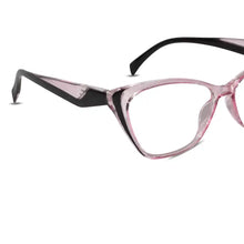 Crystal Pink Cat Eye Reading Glasses For Women