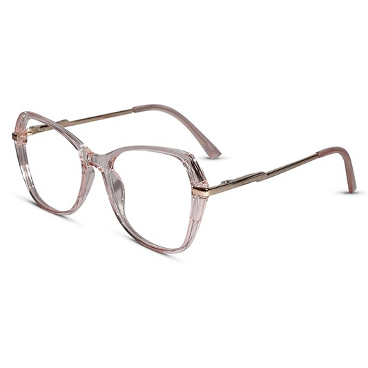 Crystal Pink Designer Cat eye Eyeglasses